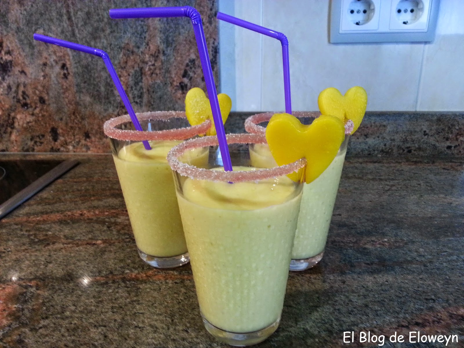 Batido de mango con leche thermomix